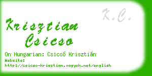krisztian csicso business card