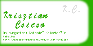 krisztian csicso business card